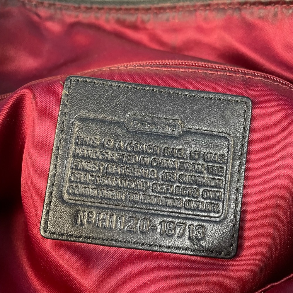 Coach Poppy Tartan Red Signature Sateen Plaid Purse - Picture 11 of 16